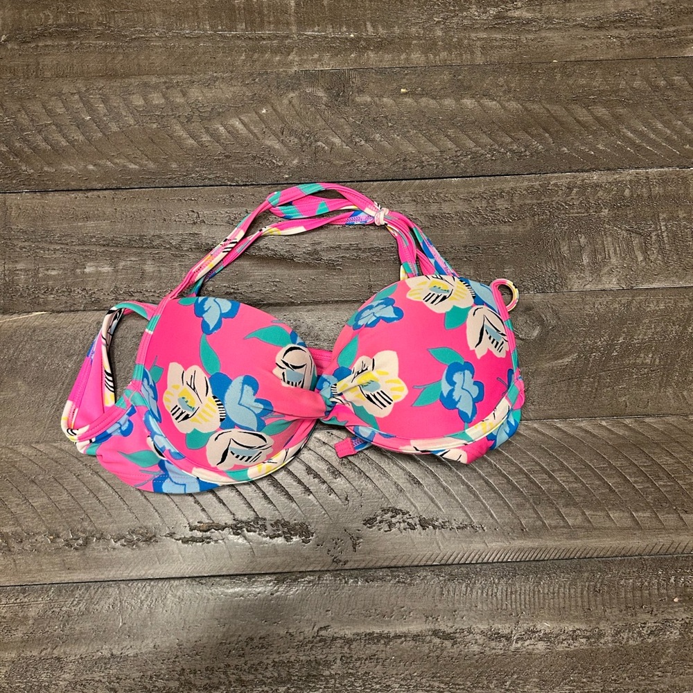 Aerie Women’s Floral Pink Bikini Top